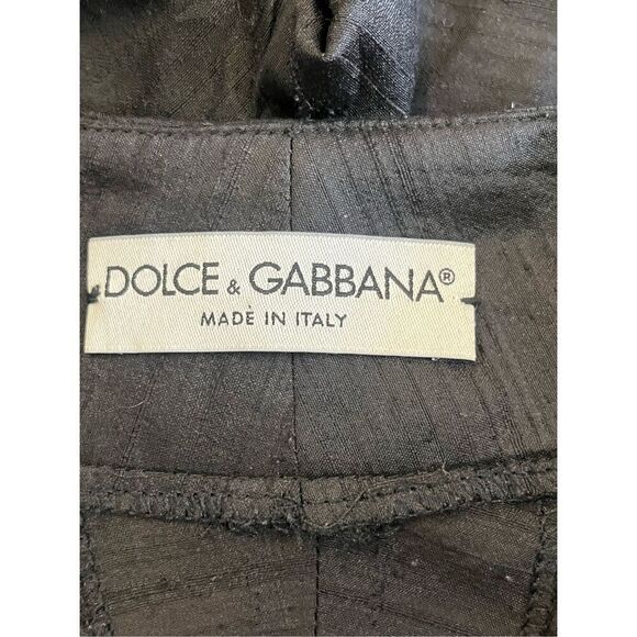 Dolce & Gabbana Black Cigarette Style Pants Button & Zipper Closure No  Pockets - Picture 6 of 6